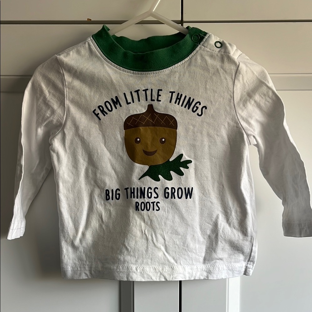 4/$20 BABY ROOTS 3-6 months long sleeve shirt